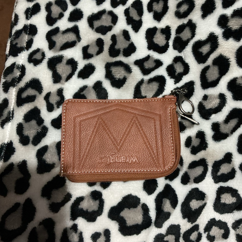 Wrangler Brown Leather Wristlet